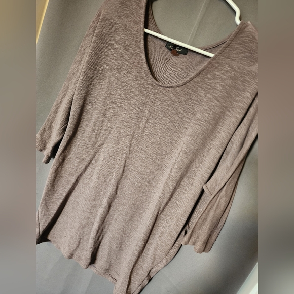 Laila Jayde Top, Women's Medium Brown Laila Jayde 3/4 Sleeve Top - Picture 3 of 5